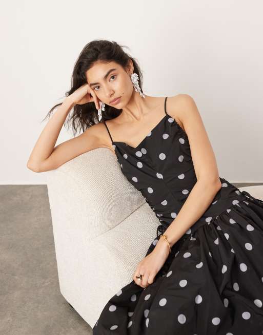 ASOS EDITION – Prickig midiklänning med dragsko och sänkt midja, 4 av 4