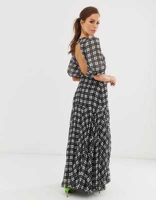 tartan maxi dress uk