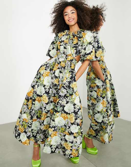 Asos floral cheap midi dress