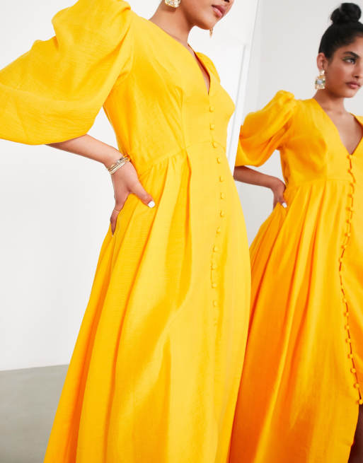 Asos robe outlet jaune