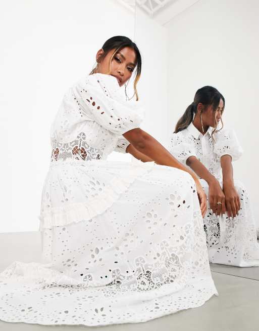 Robe blanche broderie anglaise asos new arrivals