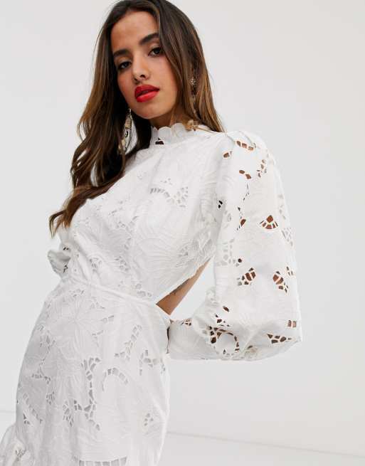 ASOS EDITION - Robe courte ajourée avec dos découvert, 3 de 4