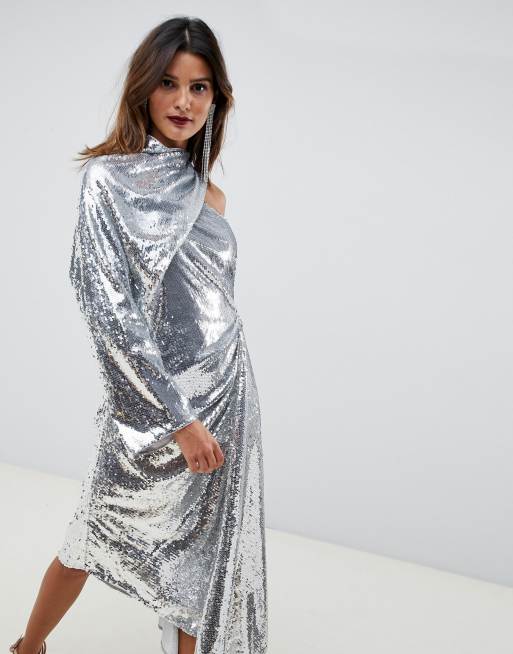 Asos Edition Robe Fluide Asymetrique Ornee Asos