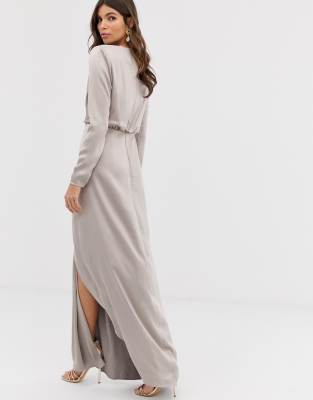 robe longue avec fente sur le cote