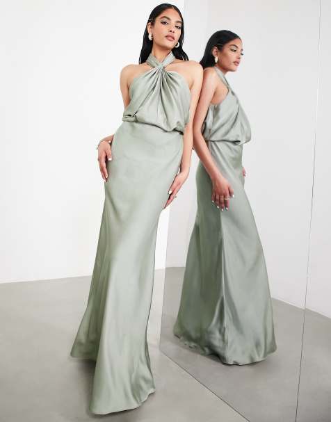 Robe vert foncé discount mariage