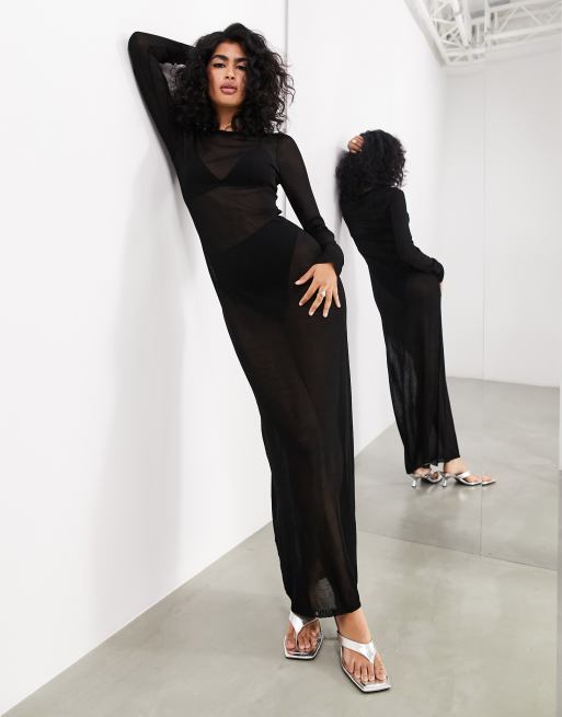 Asos robe 2025 longue noire