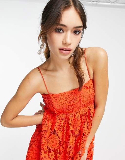 Asos robe rouge online longue