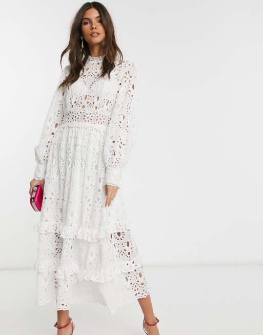 Asos robe 2025 broderie anglaise