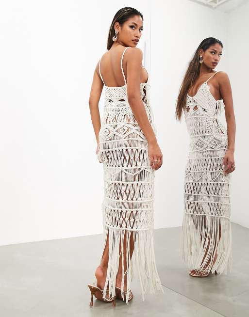 Robe best sale macramé blanche