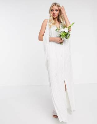 asos white beaded dress