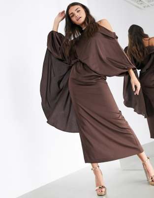 chocolate midi dress