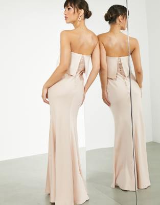 strapless bandeau maxi dress