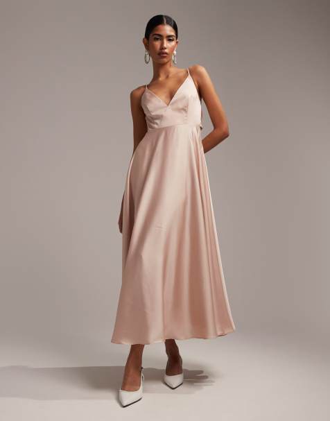 light pink bridesmaid dresses short