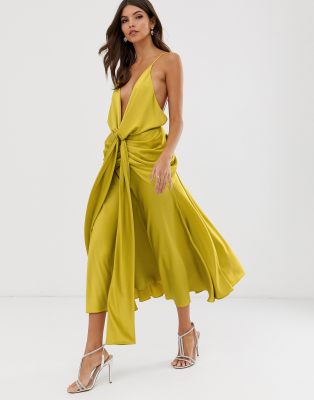 asos tie front dress