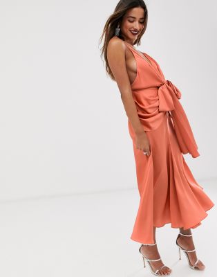 asos tie front dress