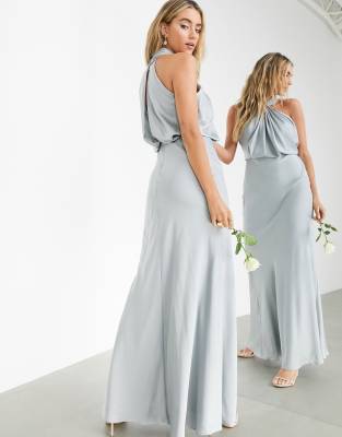 white halter top maxi dress