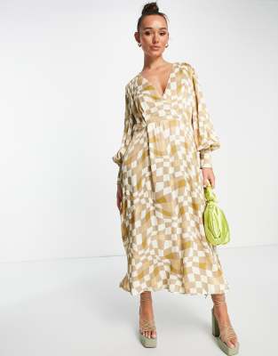 silk wrap front dress