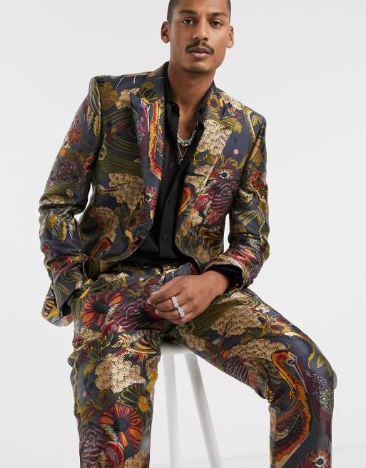 ASOS EDITION – Schwarzer Jacquard-Anzug, 2 von 3