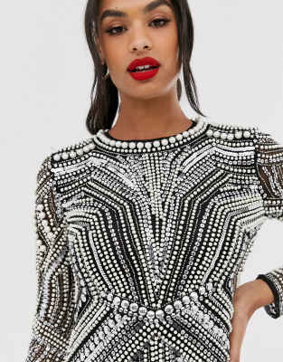 Asos edition armour 2024 embellished bodycon dress