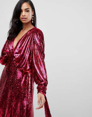 batwing sequin dress