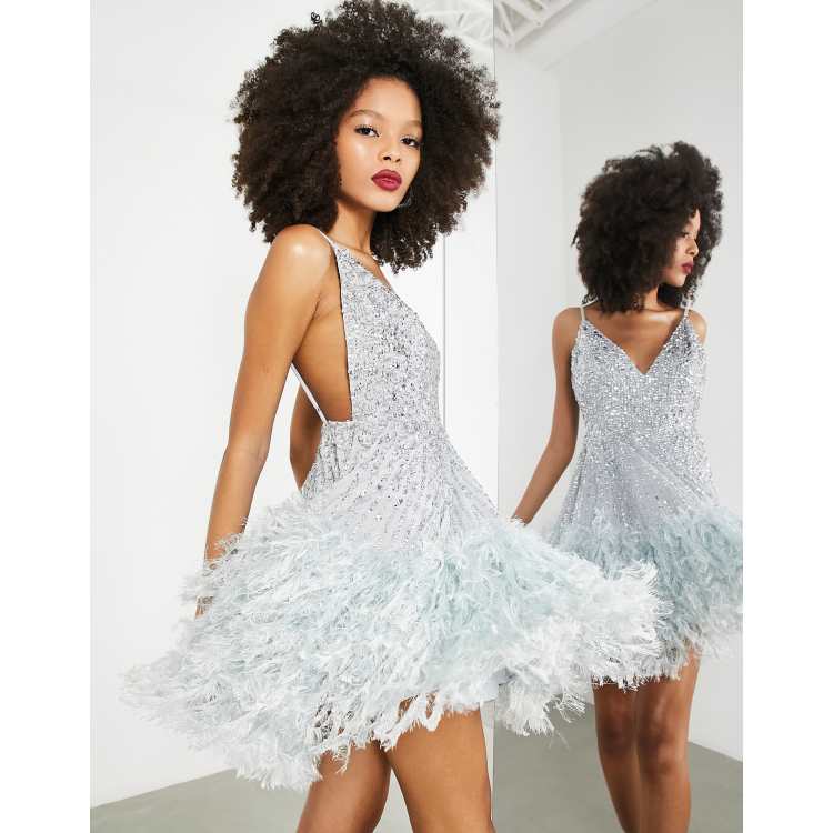 Asos sequin 2024 skater dress