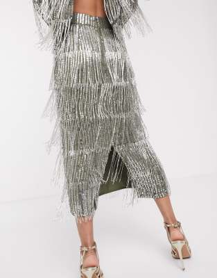 asos sequin fringe dress