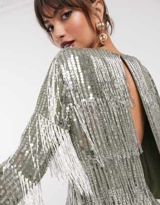 fringe sequin top