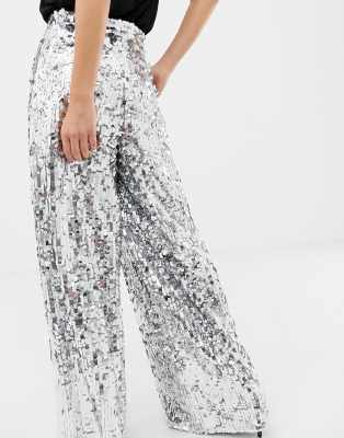 sparkly flared pants