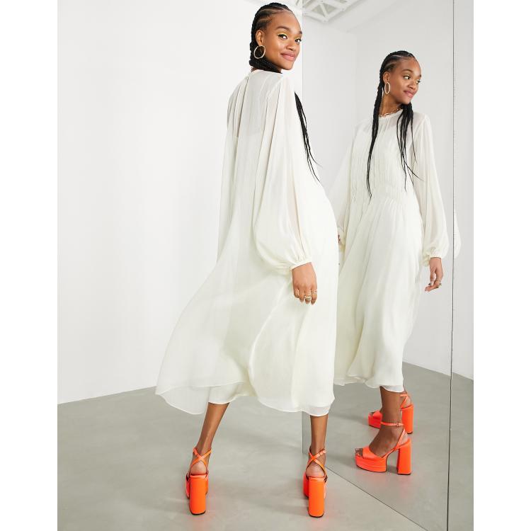 chinese dress ladies Pretty Lavish shirred waist maxi dress in orange and yellow floral – ASOS  Sample Sale