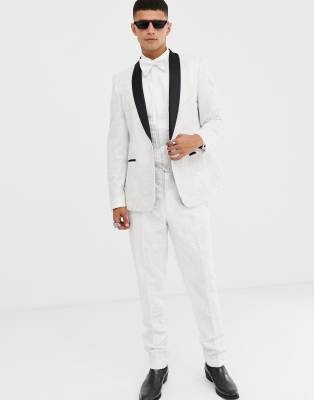 asos white sequin suit