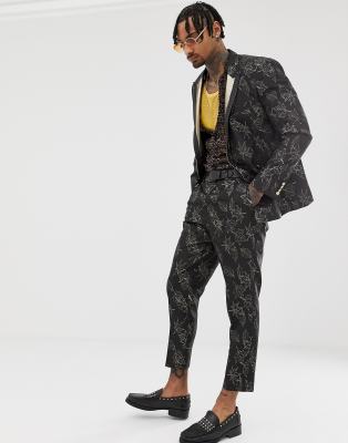 asos gold suit