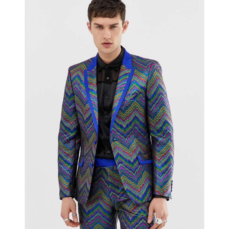 Multicolor Tuxedo Jacket