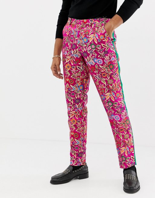 pink tuxedo pants