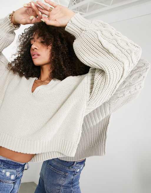 V neck slouchy on sale jumper