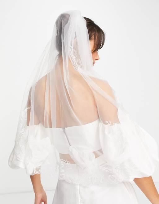 ASOS EDITION - Sluier tot op de heup met 'love bird'-borduursel , 3 van 4