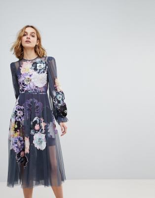 asos edition floral applique wedding dress