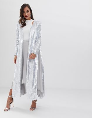 Split Side Jacket in Sequin