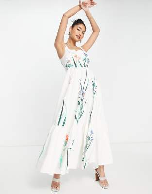 drop hem maxi dress Gardenia Drop Waist Maxi Dress – SEROYA