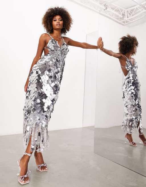 Silver shop glitter dress