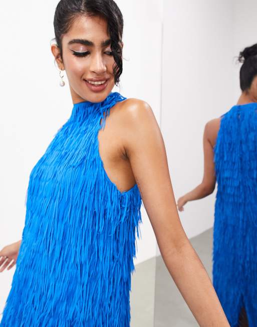 Royal blue hotsell fringe dress