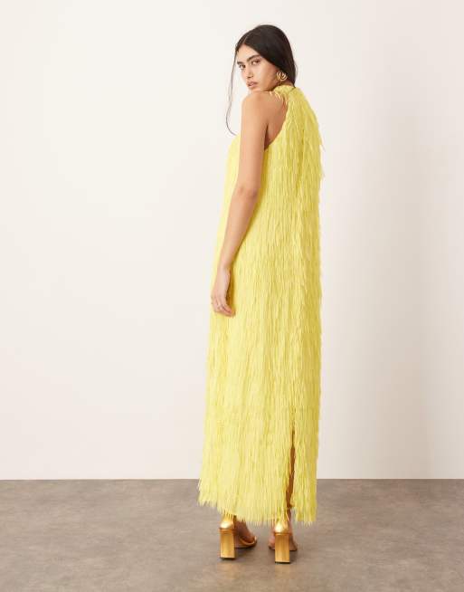 Asos fringe maxi dress hotsell