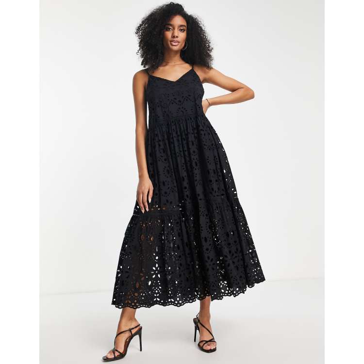 Topshop broderie 2025 maxi dress