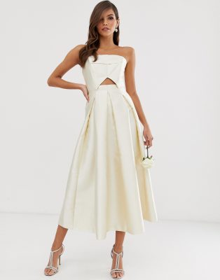 bandeau wedding guest dress