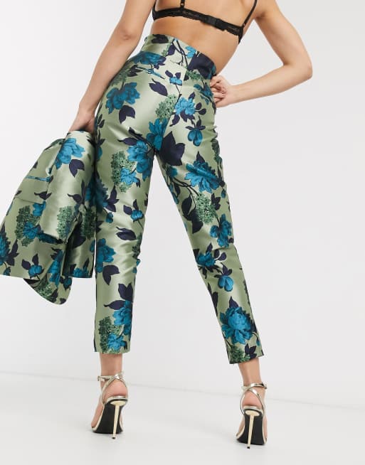 ASOS EDITION summer floral jacquard pants