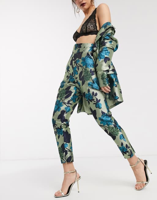 ASOS EDITION summer floral jacquard pants