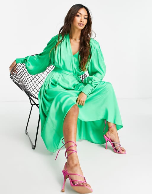 Green hotsell trapeze dress