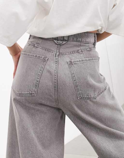 ASOS EDITION – Sydney – Barrel-Leg-Jeans in Grau mit hohem Bund, 4 von 5