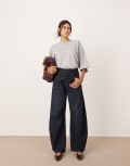 [ASOS EDITION] ASOS EDITION Sydney denim barrel leg high waist jeans in indigo blue 14 Indigo Blue