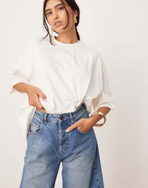ASOS Edition – Sydney – Niebieskie jeansy barrel z wysokim stanem, 5 z 5
