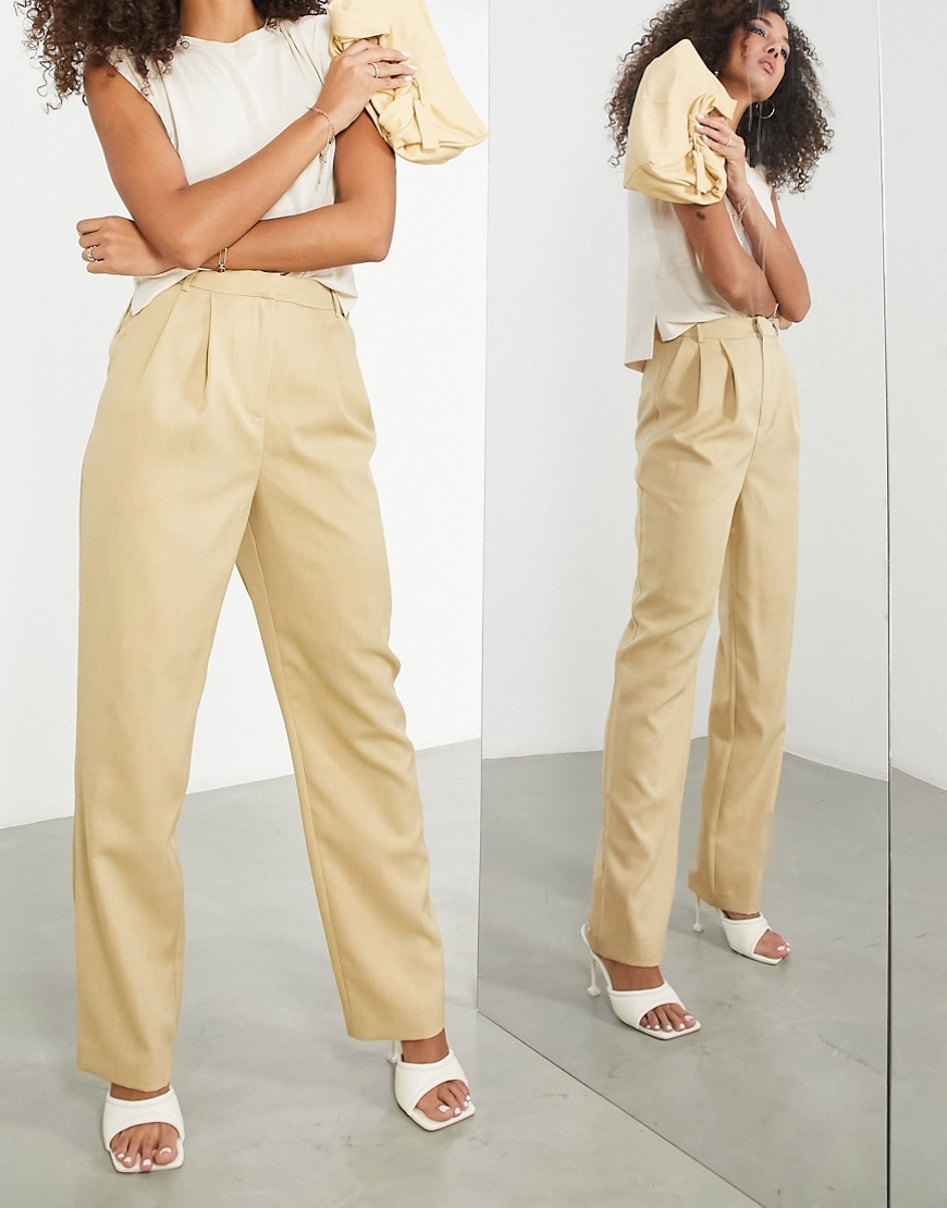 ASOS EDITION tailored pants in camel-Neutral